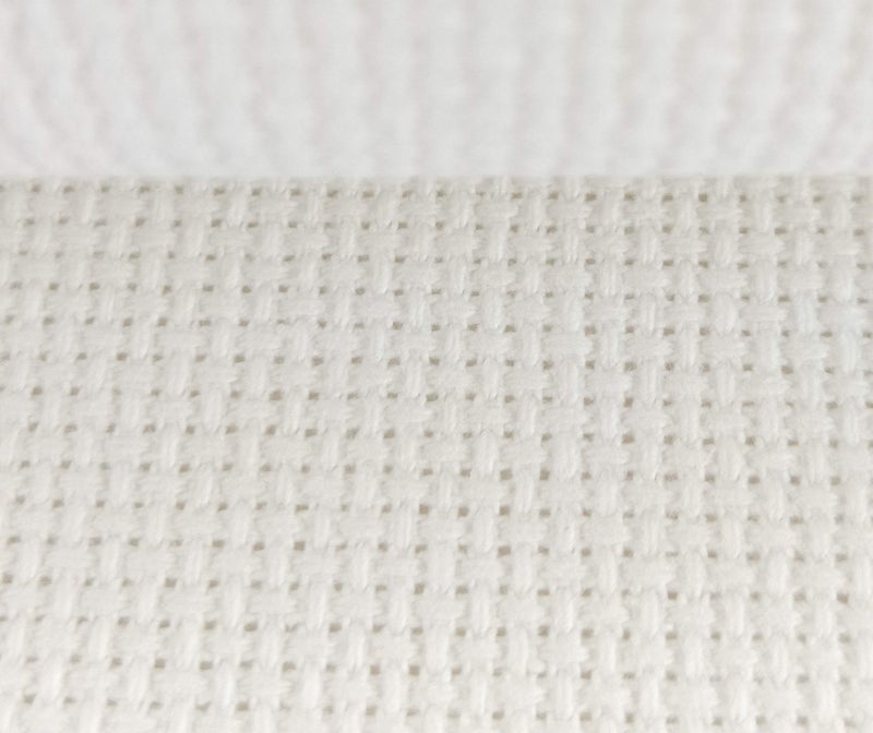 KCS 16CT Counted Cotton Cross Stitch Aida Cloth Fabric (White, 19" x 28") - Image 1